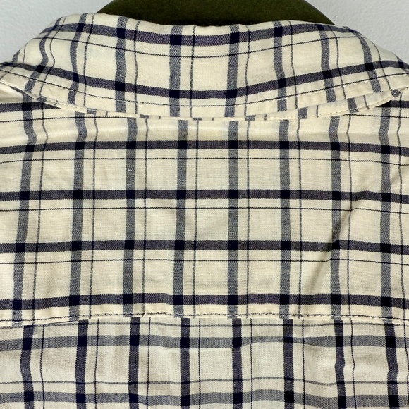 Old Navy Everyday Shirt NWT Mens Size M Blue/cream Plaid Long Sleeve - Picture 8 of 16